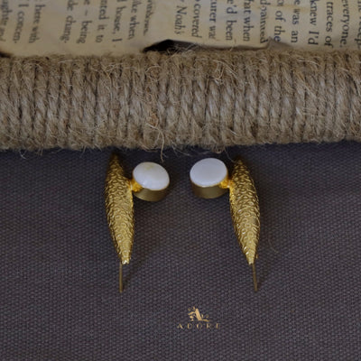 Bubble Bar White Earring