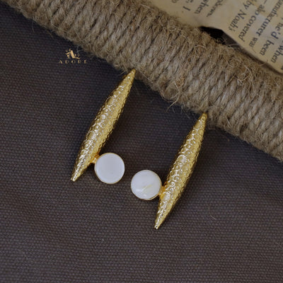 Bubble Bar White Earring
