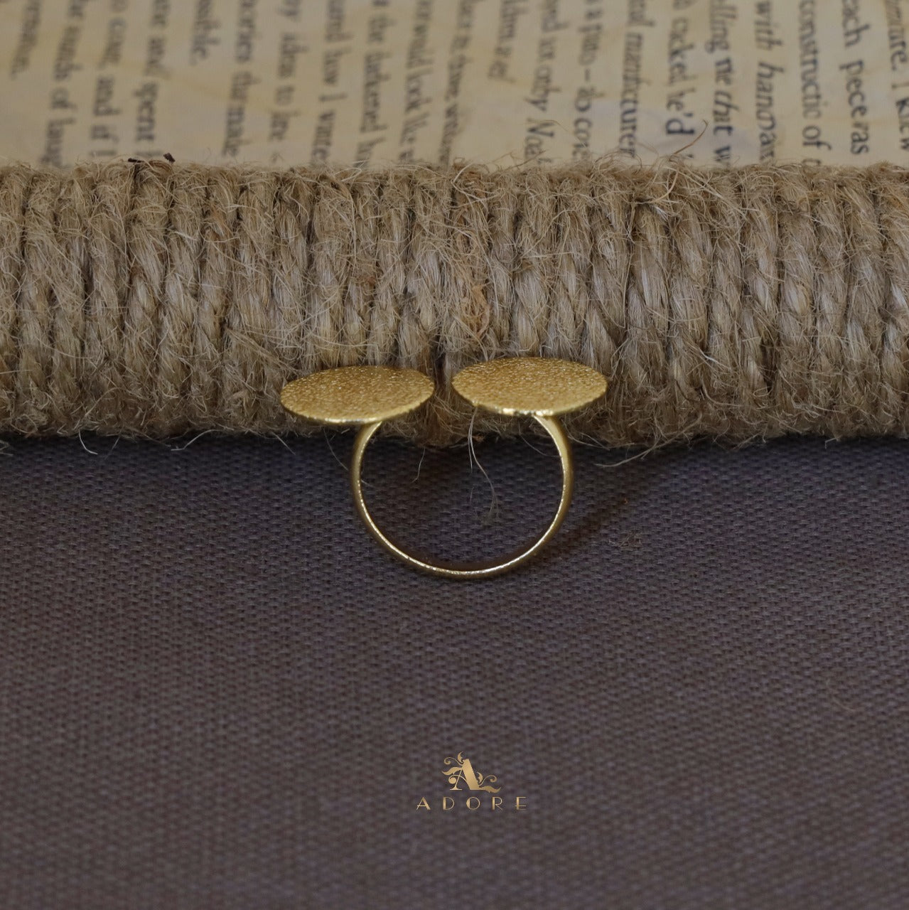 Golden Dual Equi Circle Ring