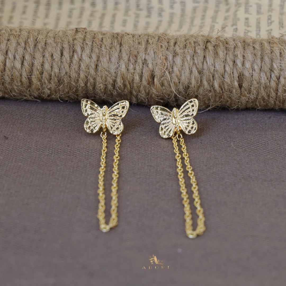 Rubha Butterfly Chain Earring