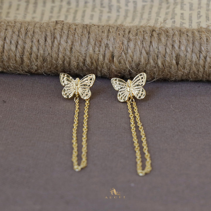 Rubha Butterfly Chain Earring