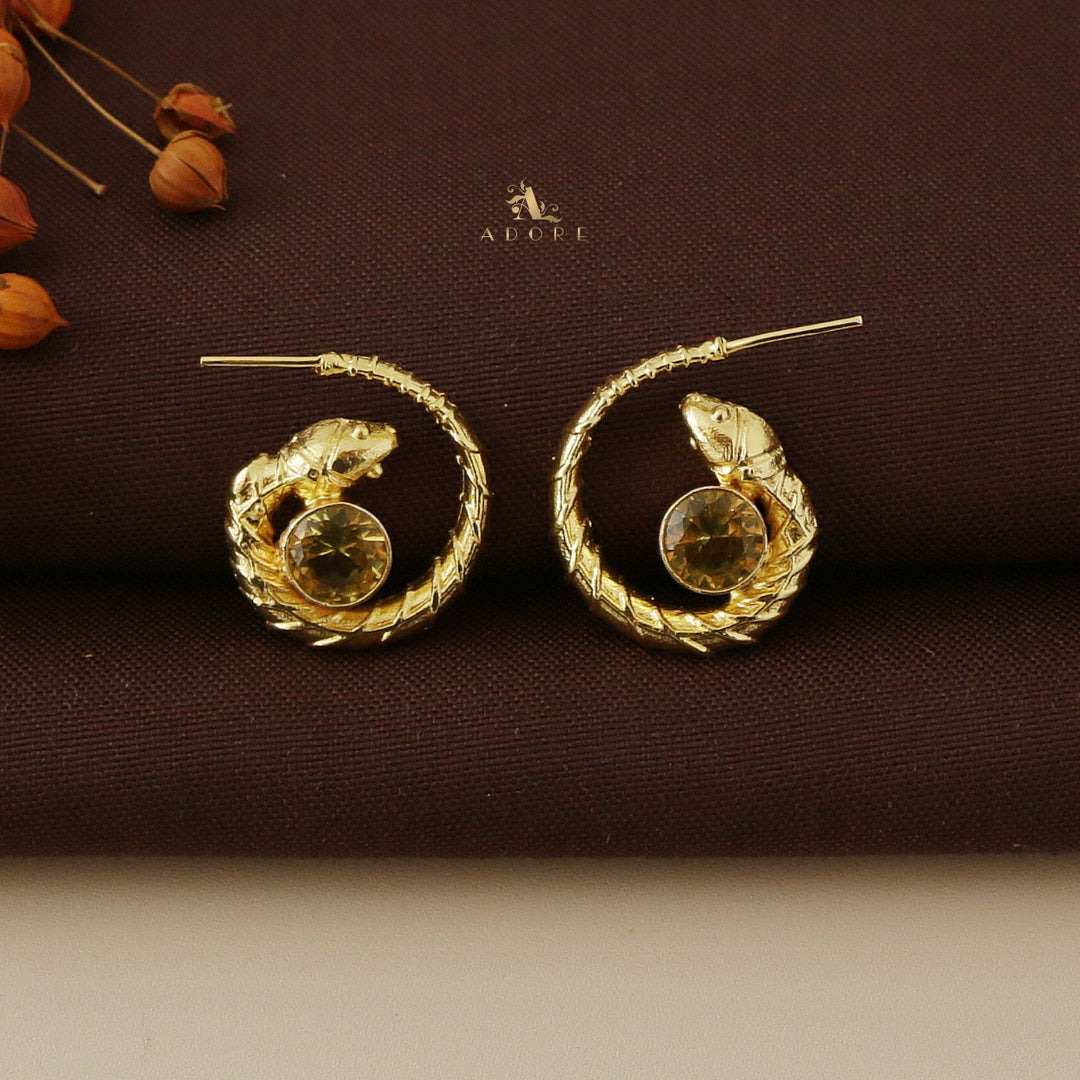 Golden Lizard Earring
