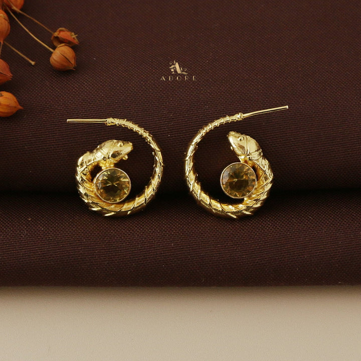 Golden Lizard Earring
