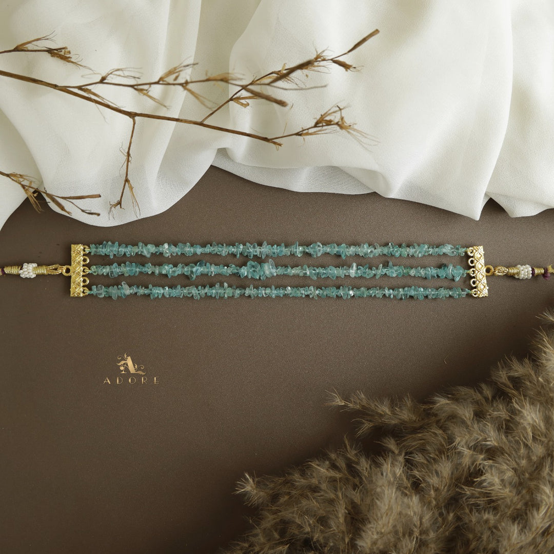 Lavendria 3 Layer Raw Stone Choker