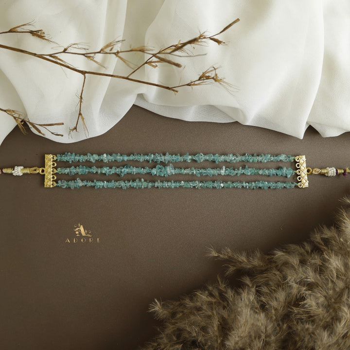 Lavendria 3 Layer Raw Stone Choker