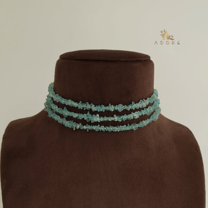 Lavendria 3 Layer Raw Stone Choker