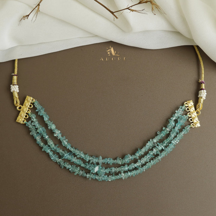 Lavendria 3 Layer Raw Stone Choker