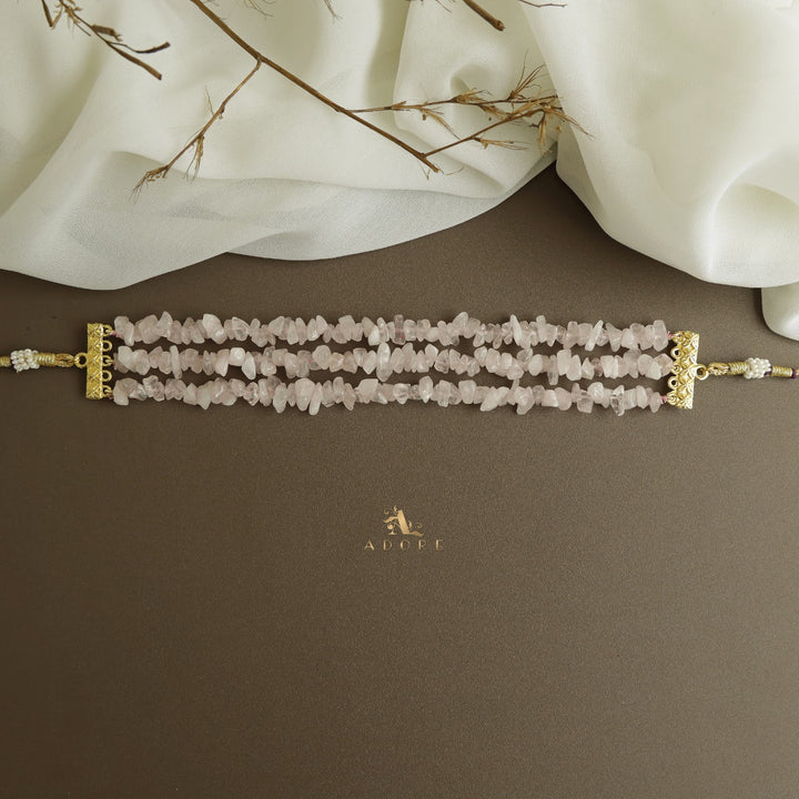 Lavendria 3 Layer Raw Stone Choker
