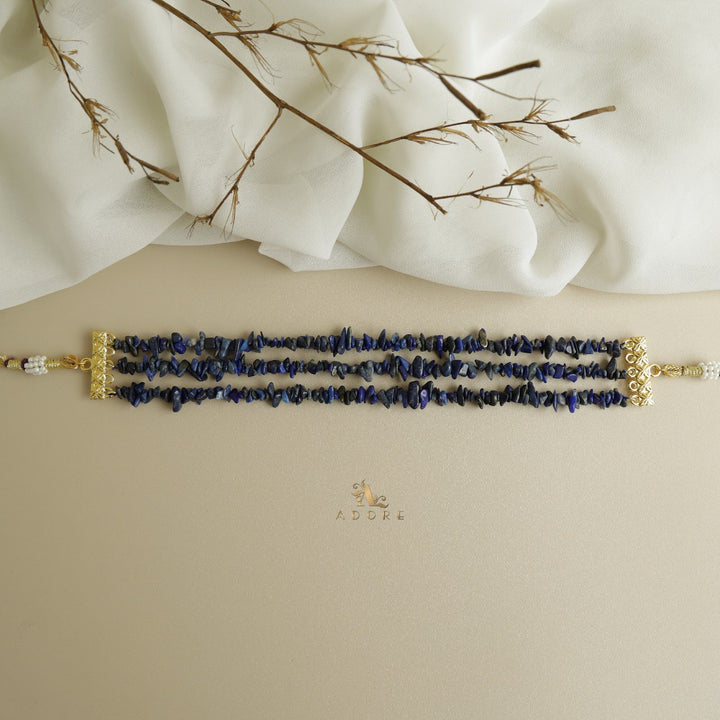 Lavendria 3 Layer Raw Stone Choker