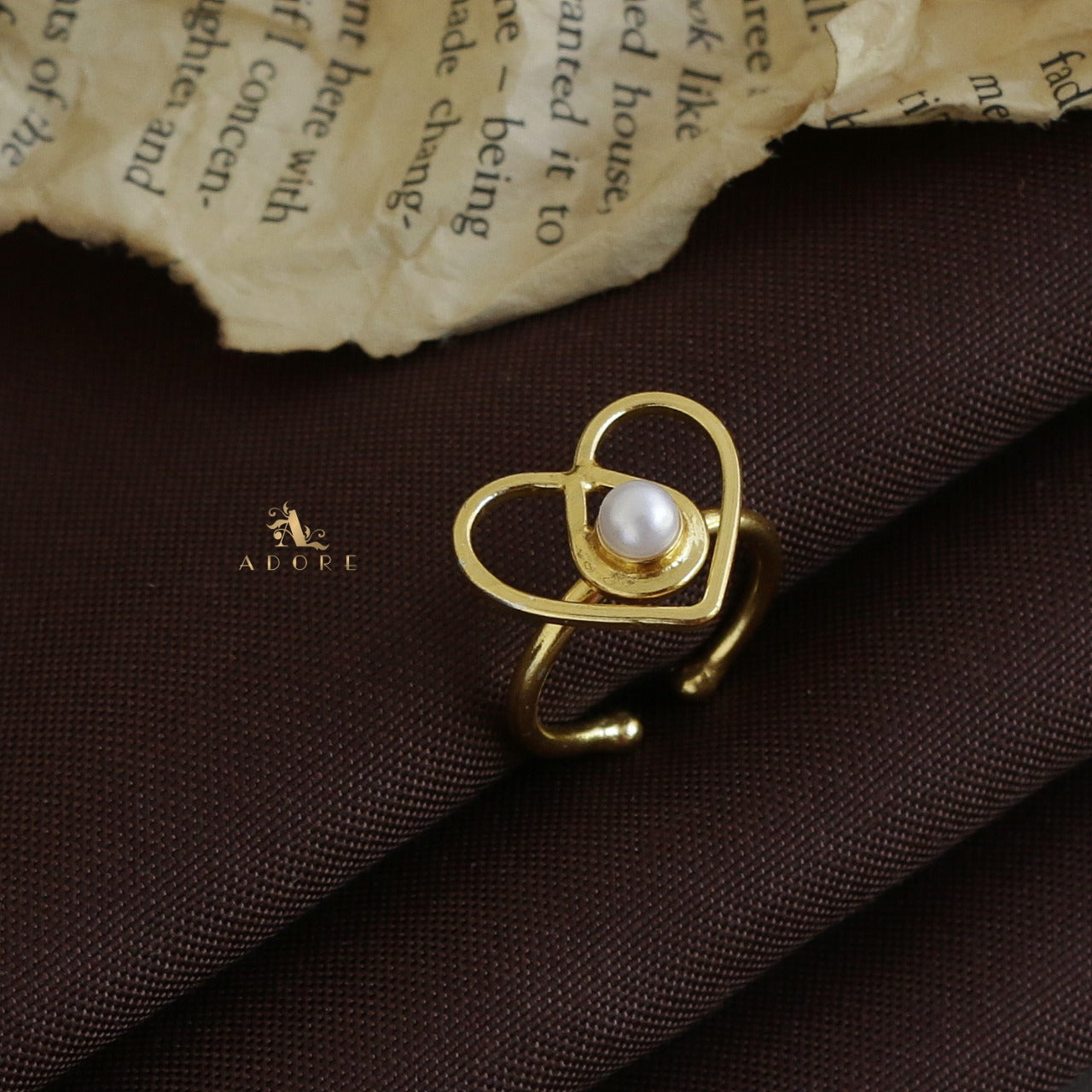 14k Yellow Gold Akoya Pearl & Diamond Ring - Sindur Style