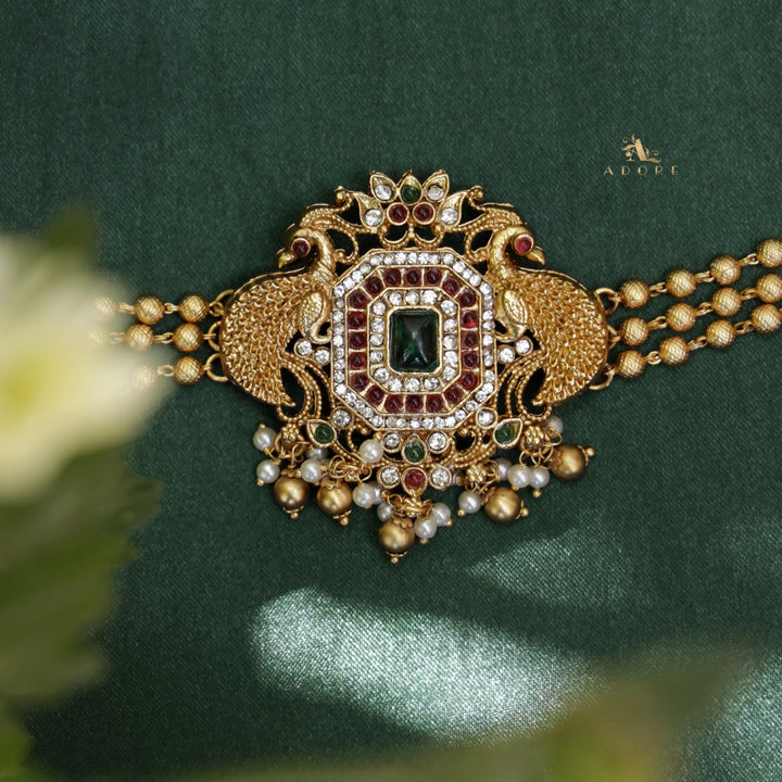 Kaikeyi Gold Ball Choker With Earring