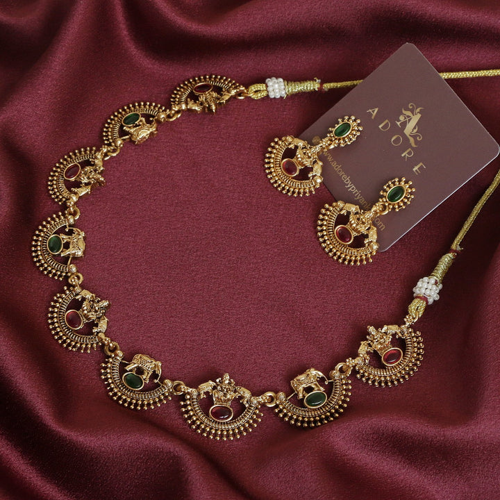 Gajavanthi Neckpiece With Earring