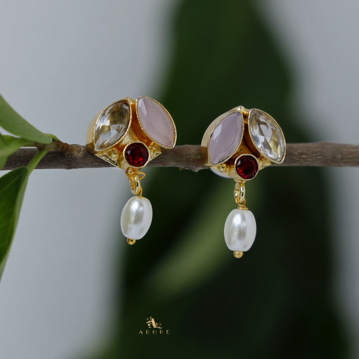 Ellipse Glossy Rylee Pearl Drop Earring