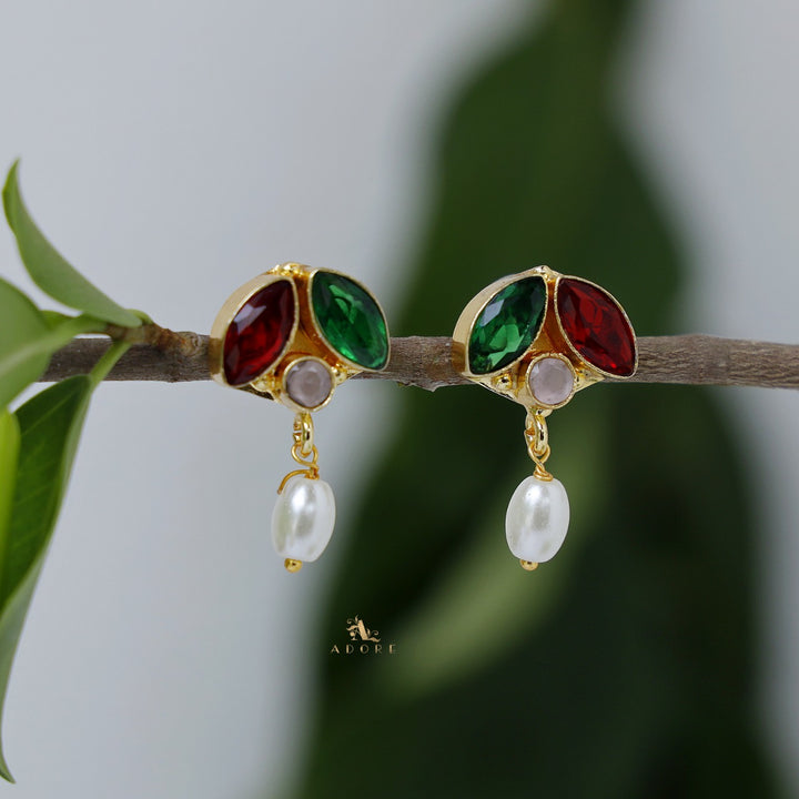 Ellipse Glossy Rylee Pearl Drop Earring