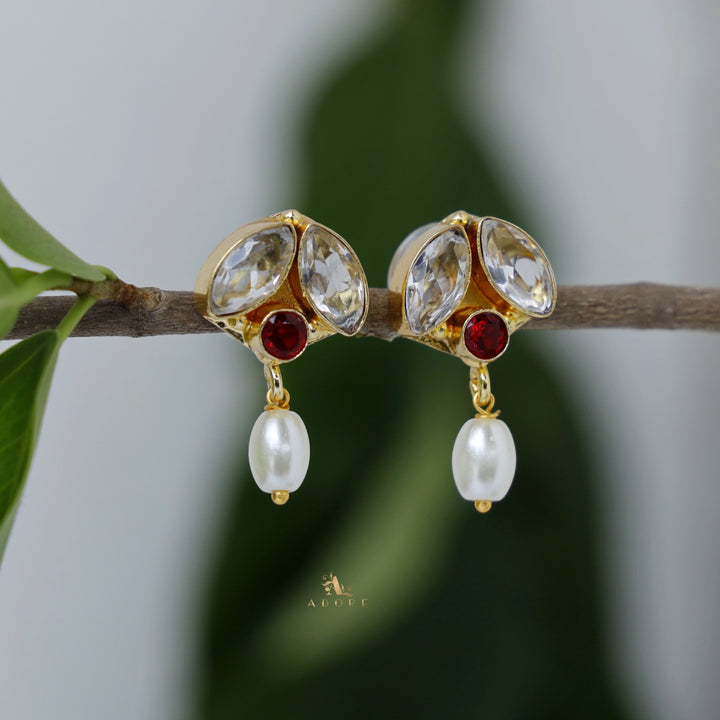 Ellipse Glossy Rylee Pearl Drop Earring