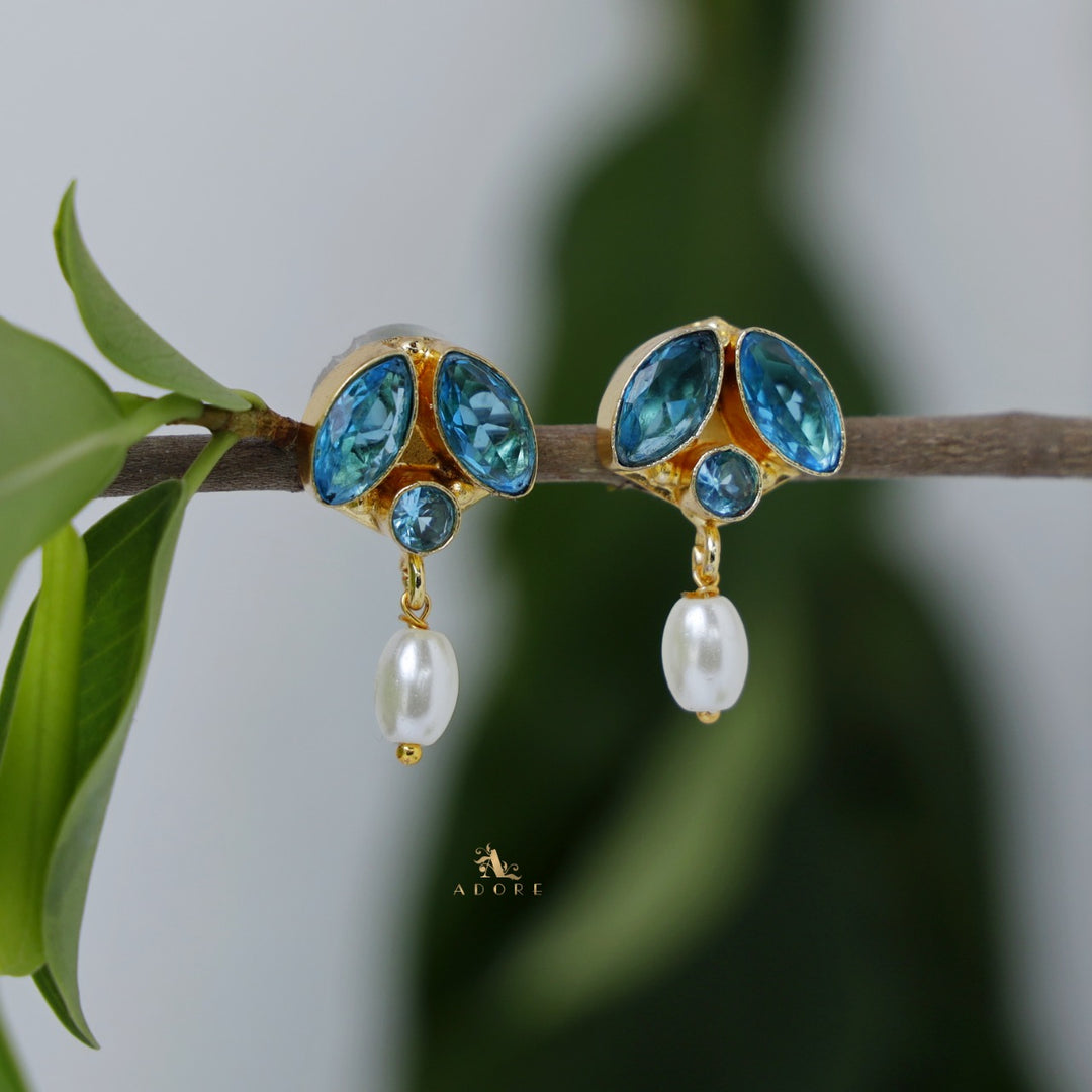 Ellipse Glossy Rylee Pearl Drop Earring