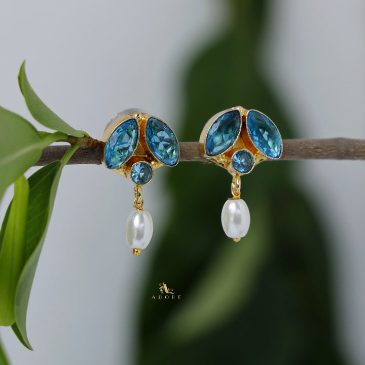 Ellipse Glossy Rylee Pearl Drop Earring