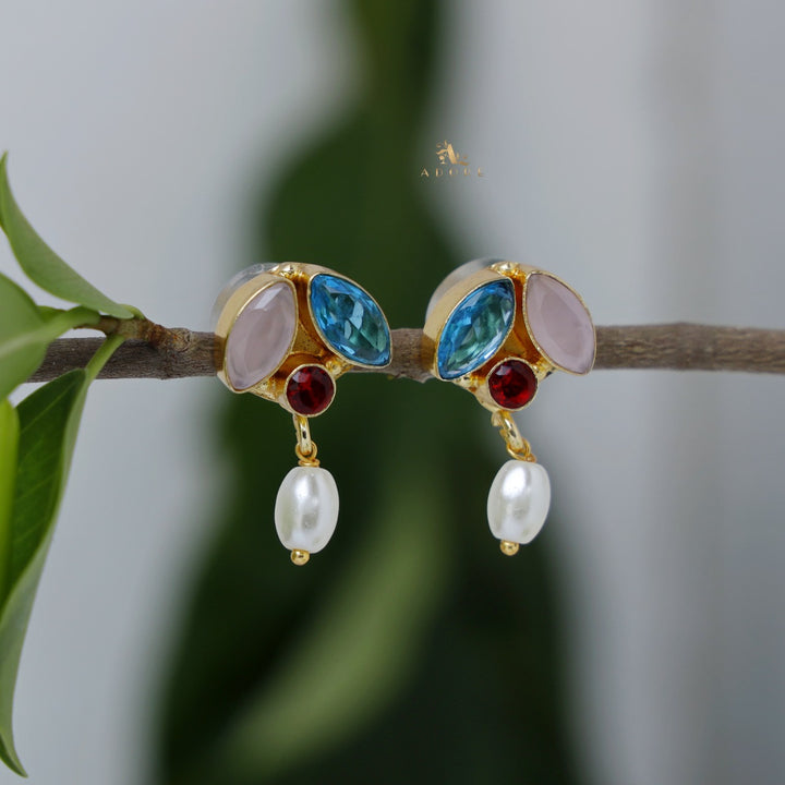 Ellipse Glossy Rylee Pearl Drop Earring
