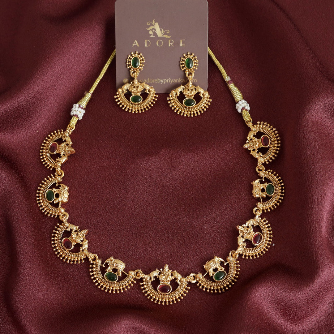 Gajavanthi Neckpiece With Earring