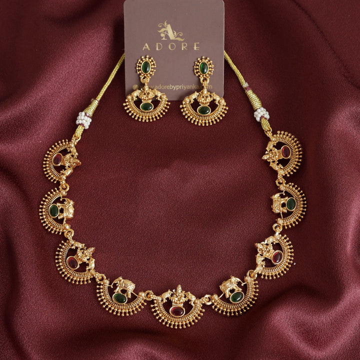 Gajavanthi Neckpiece With Earring