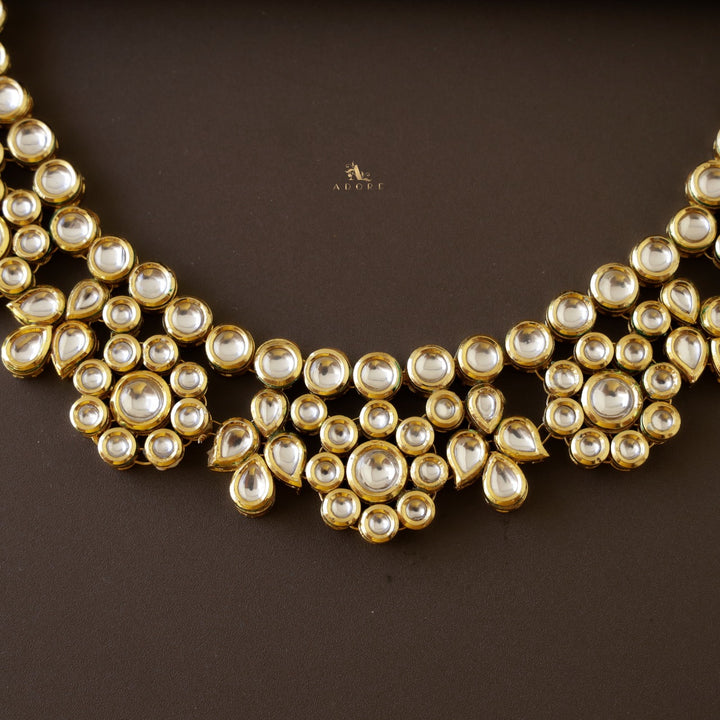 Nalandha  Kundan Neckpiece With Earring + Tikka