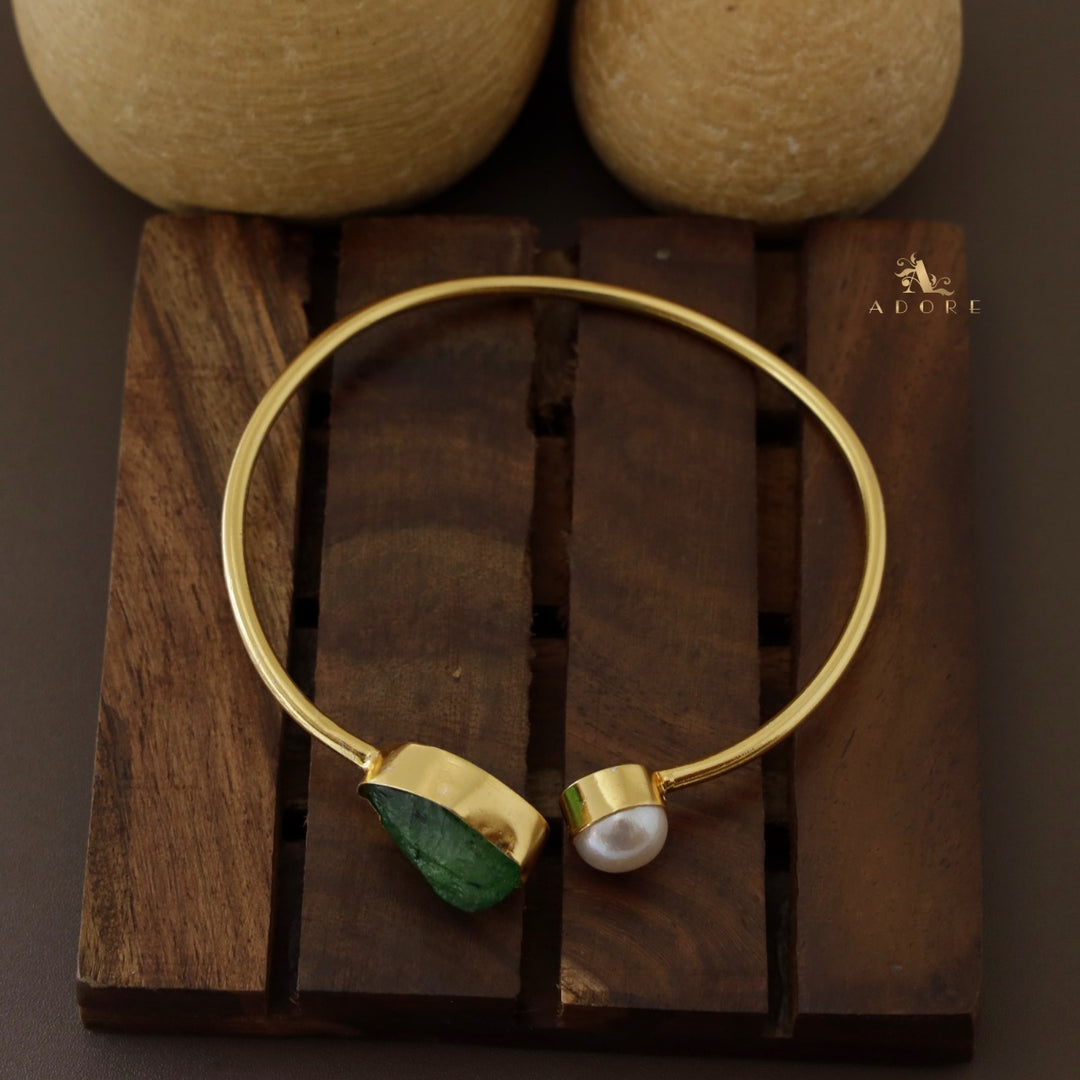 Libra Dyed Stone + Pearl Bangle