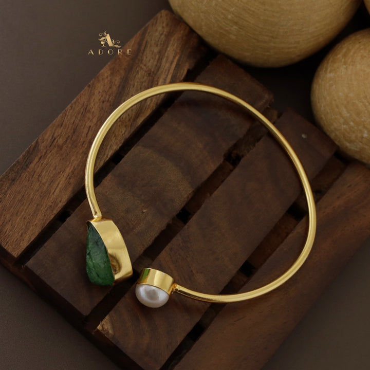Libra Dyed Stone + Pearl Bangle
