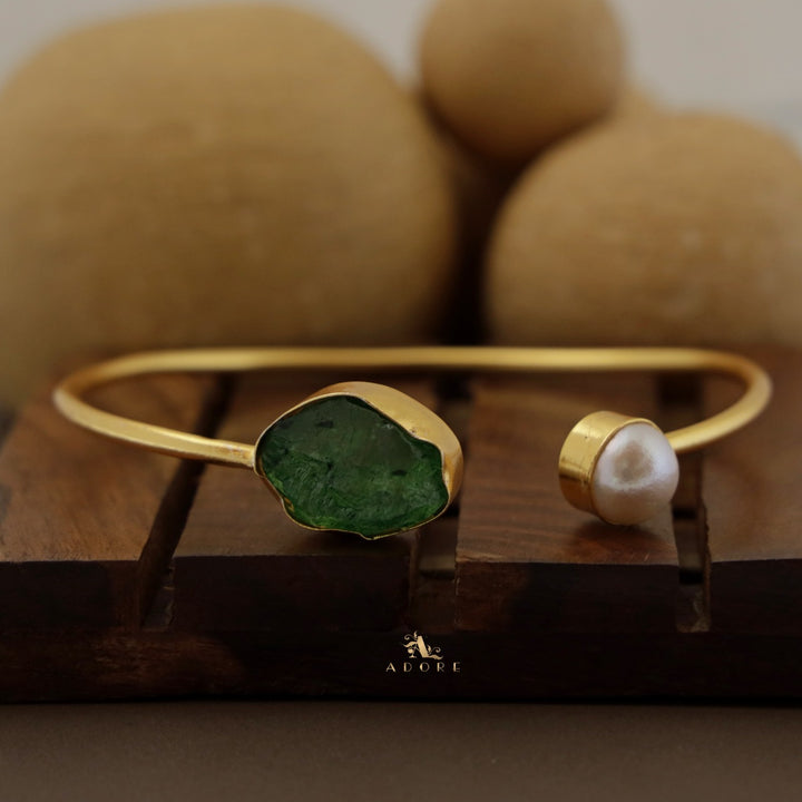 Libra Dyed Stone + Pearl Bangle