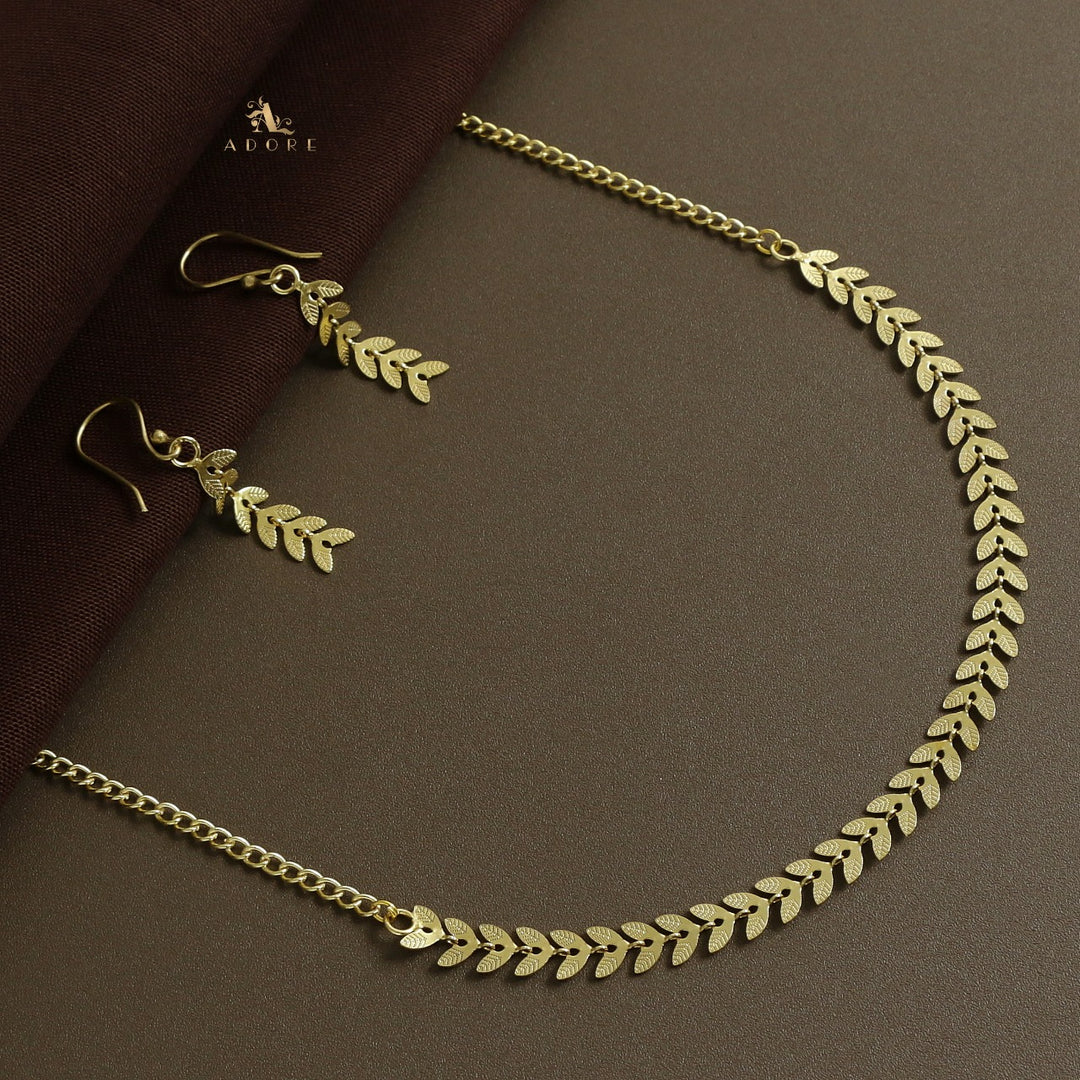 Golden Odessa Neckpiece With Drop