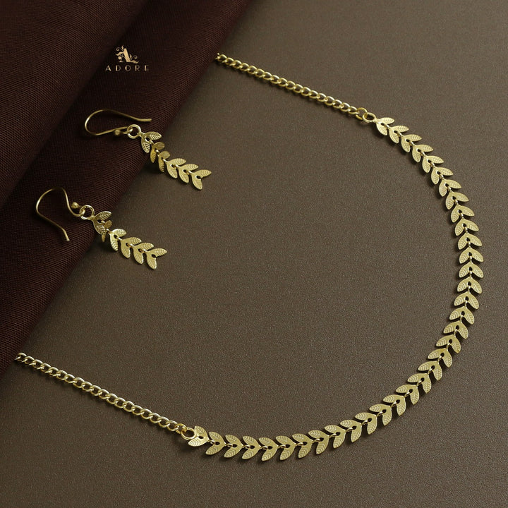 Golden Odessa Neckpiece With Drop