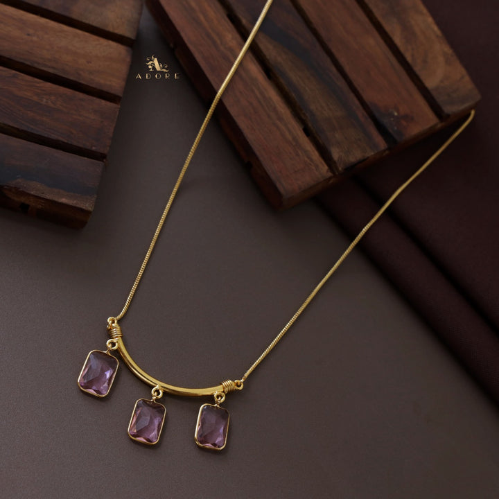 Amba 3 Glossy Rectangular Neckpiece