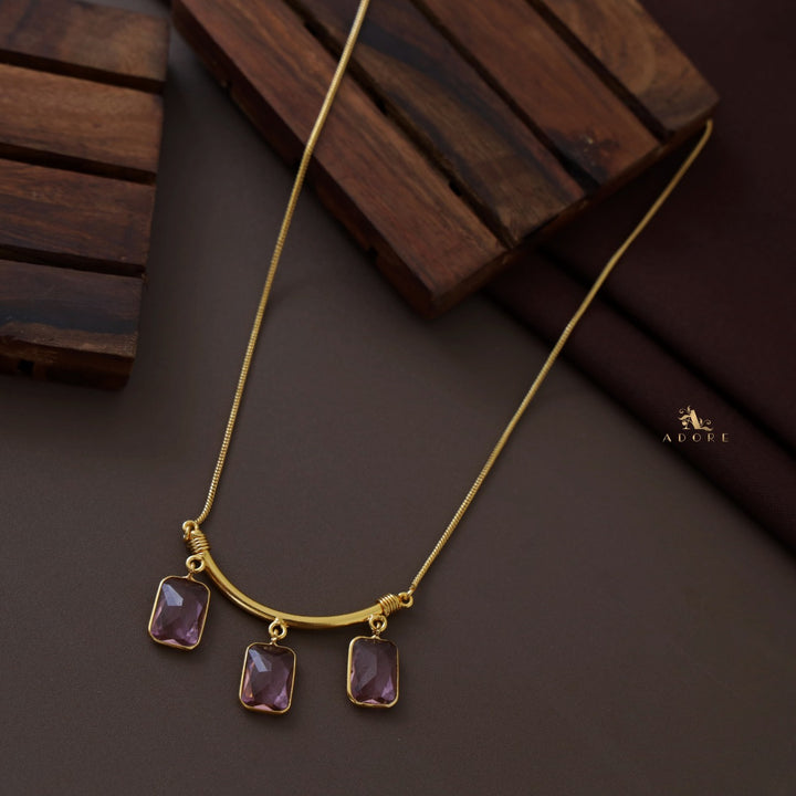Amba 3 Glossy Rectangular Neckpiece
