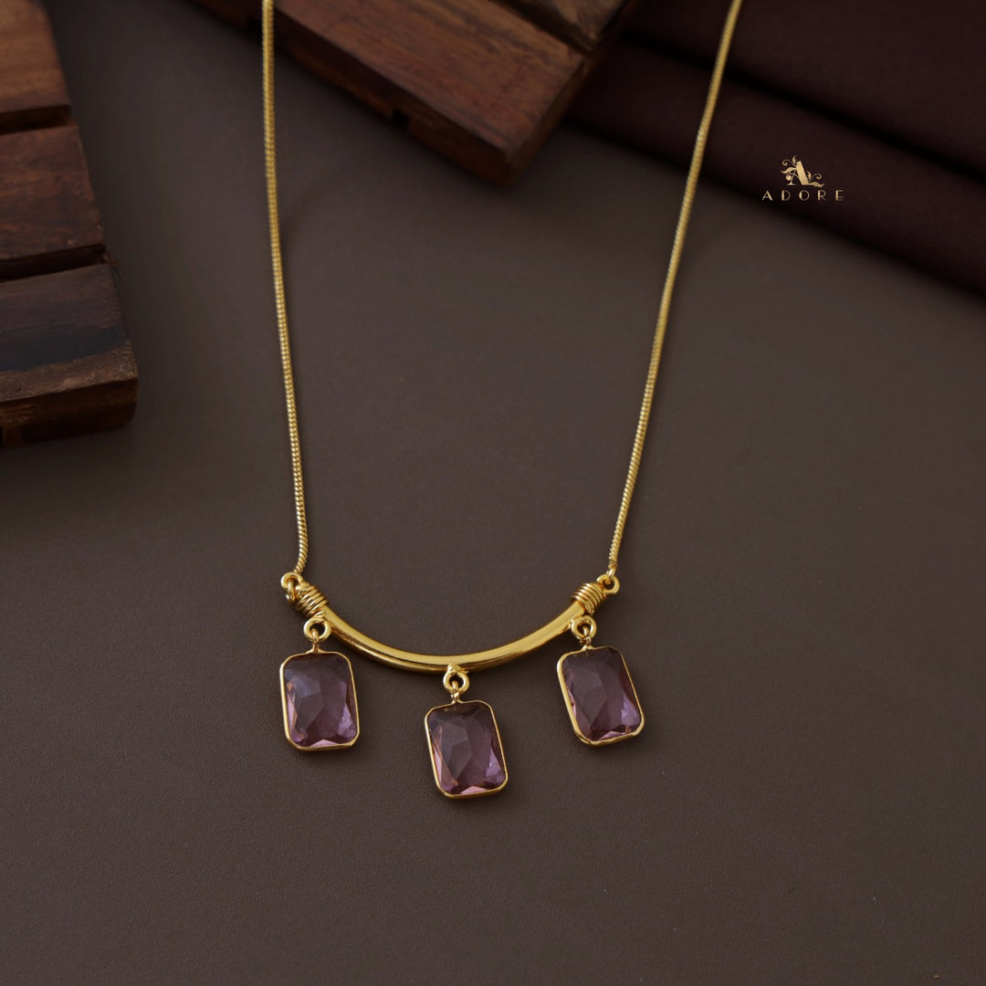 Amba 3 Glossy Rectangular Neckpiece