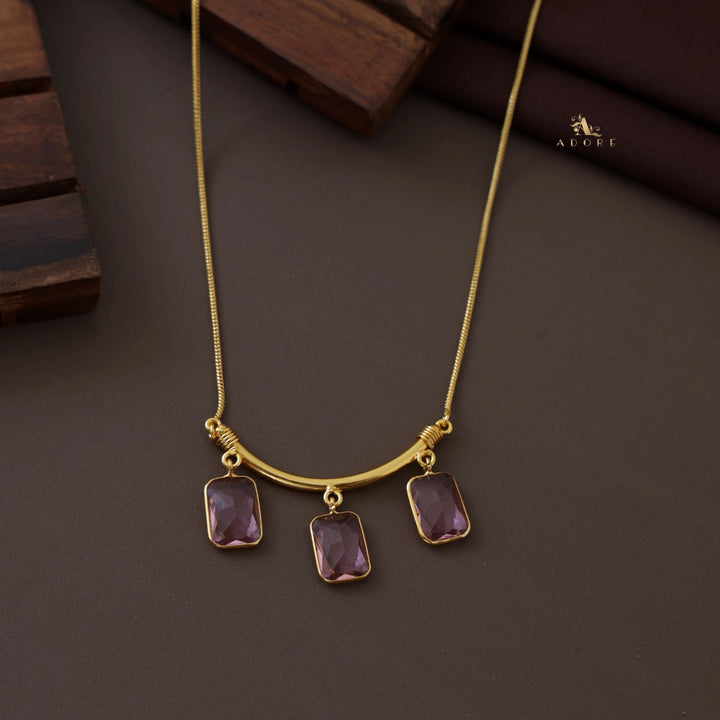 Amba 3 Glossy Rectangular Neckpiece