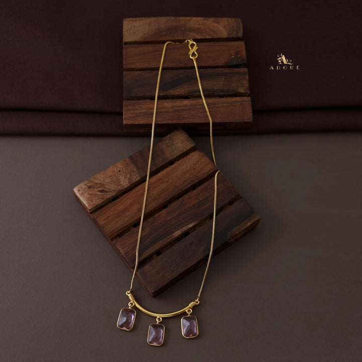 Amba 3 Glossy Rectangular Neckpiece
