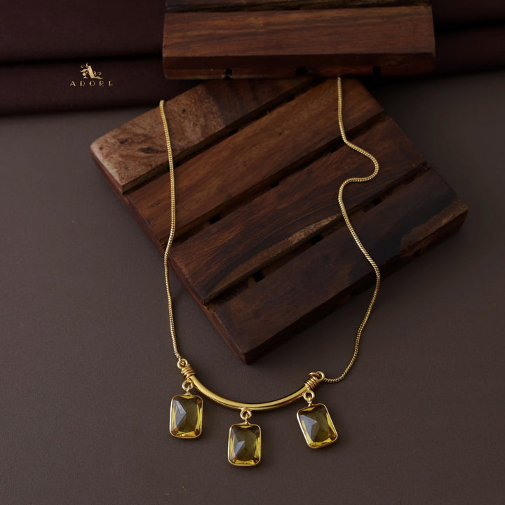 Amba 3 Glossy Rectangular Neckpiece