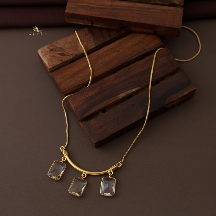 Amba 3 Glossy Rectangular Neckpiece
