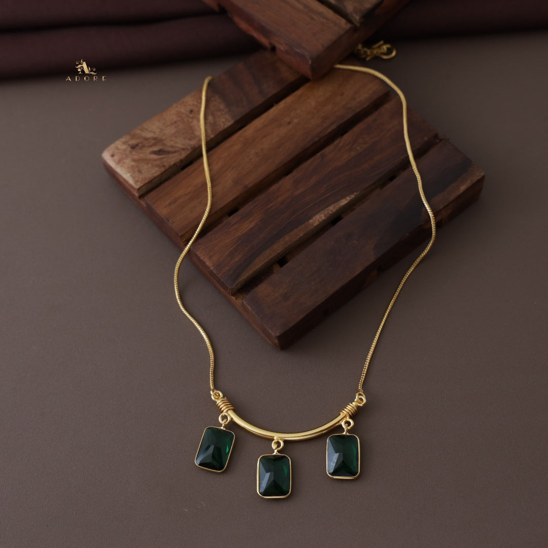 Amba 3 Glossy Rectangular Neckpiece