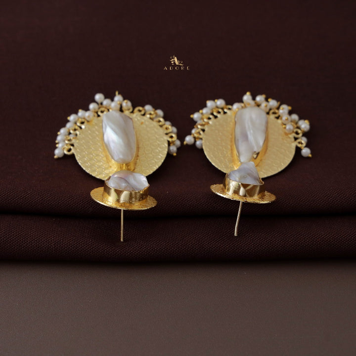 Dual Golden Circle Baroque Earring