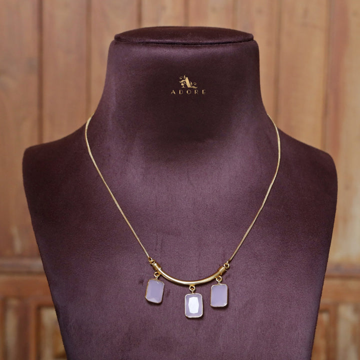 Amba 3 Glossy Rectangular Neckpiece
