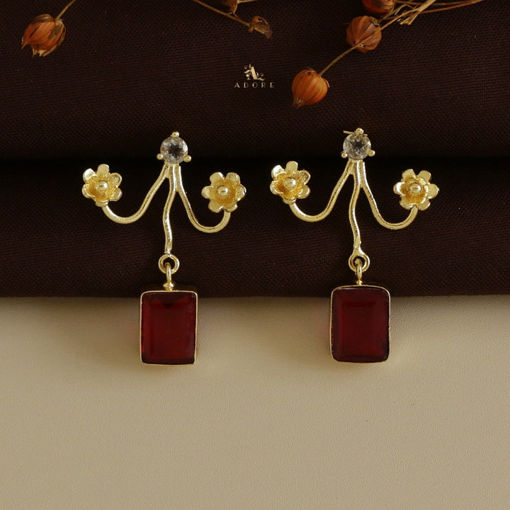 Floral Lamah Glossy Earring