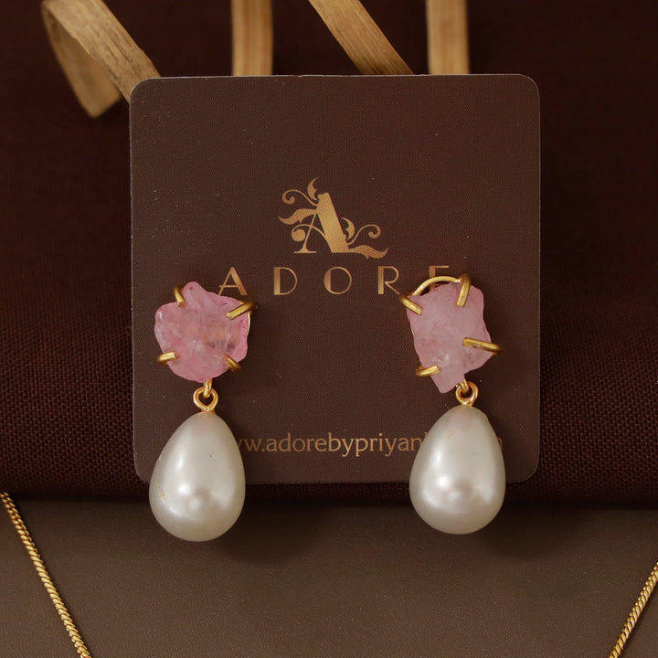 Jaime Dyed Stone Pearl Neckpiece With Earring