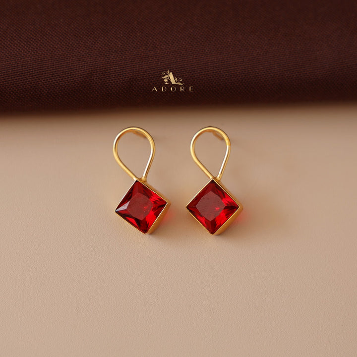 Adorn Diamond Drop Glossy Neckpiece With Earring