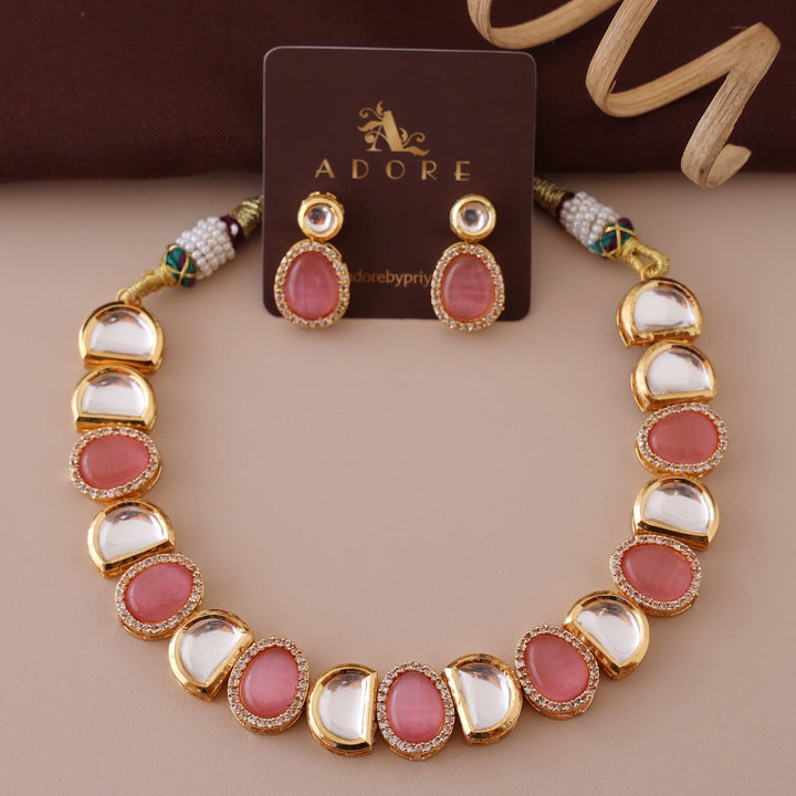 Saadri Kundan Neckpiece With Earring