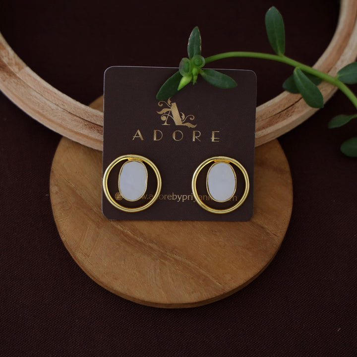 Chord 1 Circle MOP Earring