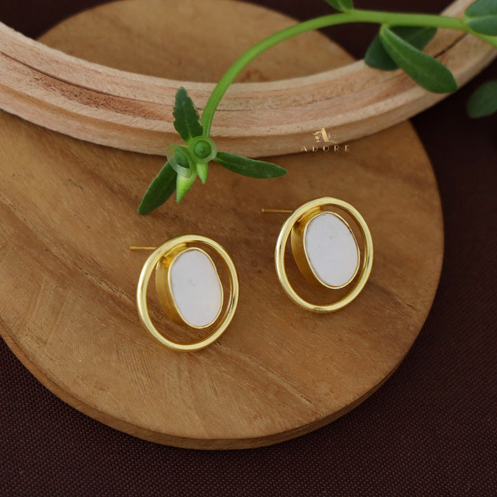 Chord 1 Circle MOP Earring