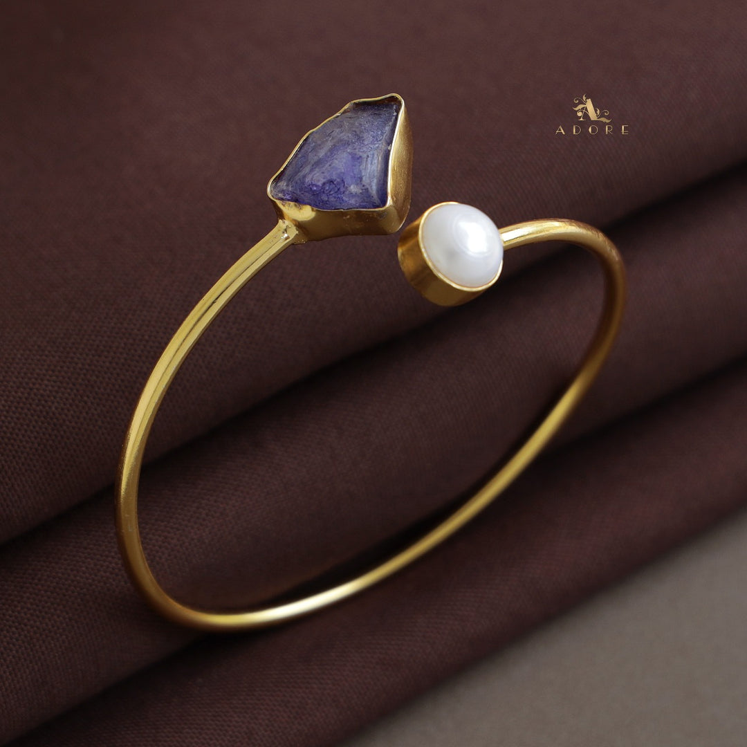 Libra Dyed Stone + Pearl Bangle