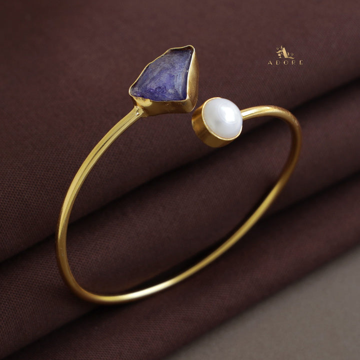Libra Dyed Stone + Pearl Bangle