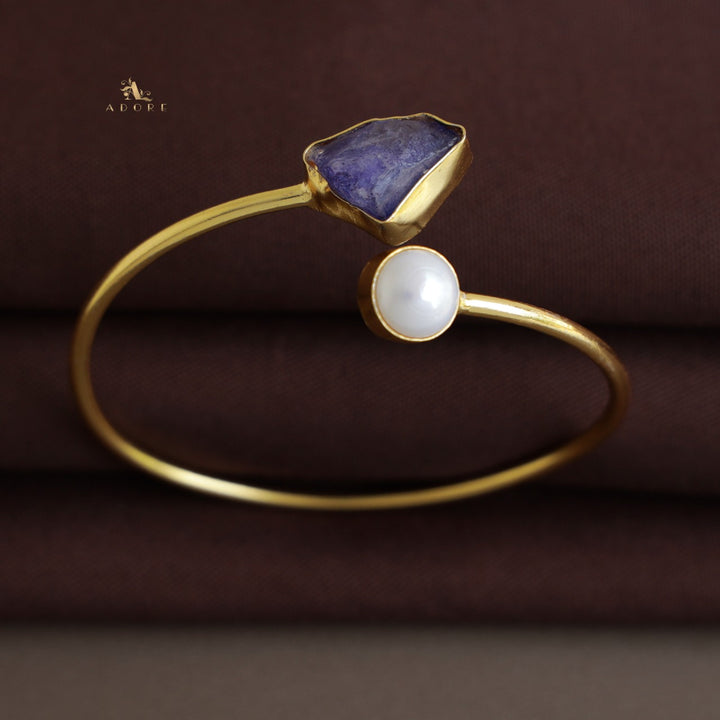 Libra Dyed Stone + Pearl Bangle