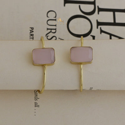 Lima Rectangle Glossy Hoop Earring